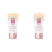 Maybelline Dream Fresh Skin Hydrating BB cream, 8-in-1 Skin Perfecting Beauty Balm with Broad Spectrum SPF 30, Sheer Tint Coverage, Oil-Free, Light/Medium, 1 Fl Oz (Pack of 2)