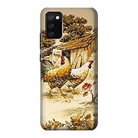 R2181 French Country Chicken Case Cover for Samsung Galaxy A02s, Galaxy M02s (NOT FIT with Galaxy A02s Verizon SM-A025V)