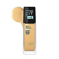 New York Liquid Foundation, Matte Finish, With SPF, Absorbs Oil, Fit Me Matte + Poreless, 128 Warm Nude, 30 ml