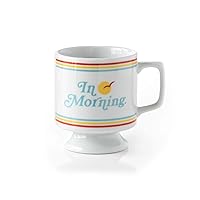 In Morning Mug, 10 oz – Ceramic Coffee Mug with Vintage Charm – Stackable Design, Dishwasher Safe – Coffee Cup with Double-Sided Artwork – Thoughtful Gift Idea