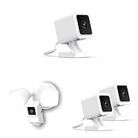 WYZE Cam v3 with Color Night Vision Wired 1080p HD Indoor/Outdoor Security Camera Bundle (2-Pack) Cam Floodlight with 2600 Lumen LEDs