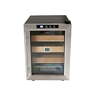 Prestige Import Group Clevelander Thermoelectric Cooler Humidor - Up to 250 Capacity - Color: Black w/Stainless Steel Door