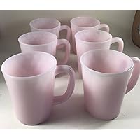 Glass Coffee Mug - USA - American Made (6, Crown Tuscan Pink)