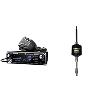 Uniden Bearcat 980 40- Channel SSB CB Radio with Sideband NOAA WeatherBand & Wilson 305-492 T2000 Series Black Mobile CB Trucker Antenna with 5-Inch Shaft
