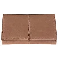 Tan Leather Full Size Snap Tobacco Pouch Holds 2 oz Pipe Tobacco