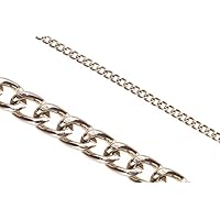 Aluminum Chain, Rhodium-Finished, Twisted Oval Curb, 2mm Wire 6X4mm Sold Per 25Ft