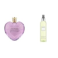 Princess Eau de Toilette Spray for Women, Vanilla, 3.4 Fl Ounce & Embrace Body Mist Spray for Women, Green Tea & Pear Blossom, 8 Fl Oz