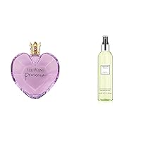 Vera Wang Princess Eau de Toilette Spray for Women, Vanilla, 3.4 Fl Ounce & Embrace Body Mist Spray for Women, Green Tea & Pear Blossom, 8 Fl Oz