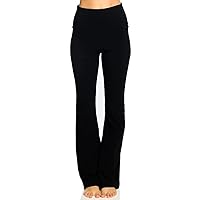Hard Tail Roll Down Bootleg Flare Pant - Women's Breathable Yoga Pants Made in USA Black