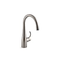 KOHLER 22034-VS Simplice Single-Handle Bar Sink Faucet, Secondary Kitchen Faucet, Bar Faucet, Vibrant Stainless