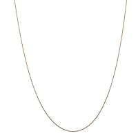 14k Rose Gold .5 Mm Cable Rope Chain (carded)