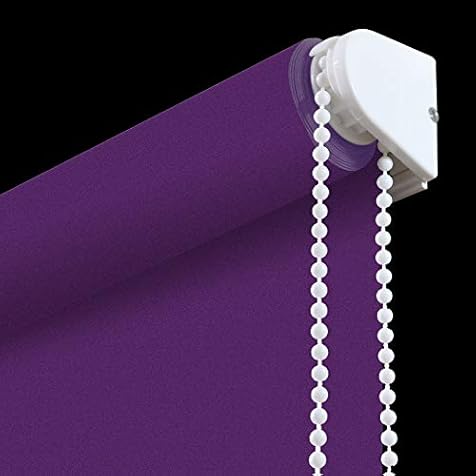 PASSENGER PIGEON Blackout Cordless Window Shades, Premium Adhesive Light Filtering UV Protection Custom Roller Blinds, 49" W x 36" L,Purple
