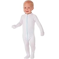 Eczema Clothing for Toddlers - White Long Sleeve Bodysuit for Young Kids - Itch Relief, Ultra-Soft, and Eco-Friendly No Zinc or Dyes (18-24 Months)