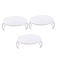 BESTOYARD 3pcs Steamed Fish Microwave Ovens Baking Steam Holder Storage Shelf Can Goods Food Cake Cooling Rack Microwave Oven Food Holder Steaming Abs Steamer White Micro-wave Oven