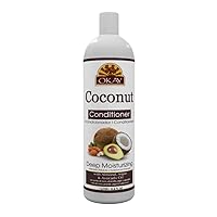 OKAY Coconut Deep Moisturizing Conditioner Helps Replenish Moisture And Elasticity For Healthy Strong Hair Sulfate,Silicone,Paraben Free For All Hair Types and Textures Made in USA 33oz