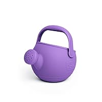 Bigjigs Toys Lavender Purple 100% Silicone Childrens Watering Can - Temperature & Stain-Resistant Watering Can Kids, Easy Grip Handle, Sustainable Silicone Toys, Ideal Outdoor Toys & Beach Toys