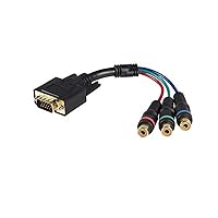 StarTech.com 6 in. (1.8 m) VGA to RCA Cable - RCA Breakout - HD15 (M)/Component (F) - VGA to Component (HD15CPNTMF)