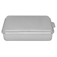 Lindy's Stainless Steel 9 X 13 Inches Covered Cake Pan, Silver