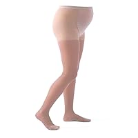 Ames Walker AW Style 34 Sheer Support 20-30 mmHg Firm Compression Closed Toe Maternity Pantyhose Beige Medium