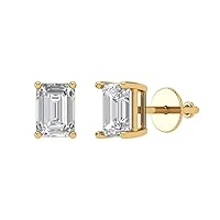 3 ct Brilliant Round Cut Genuine Lab grown Diamond Drop Dangle VS1-2 I-J 18K White Gold Earrings Lever Back