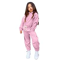 Teens Outfits Kids Toddler Baby Girls Boys Autumn Winter Solid Cotton Long Sleeve Tops Pullover (Pink, 3-4 Years)