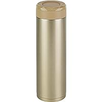 Wahei Freiz Fortec Thirsty Mug RH-1607 Water Bottle, Wide Mouth, 27.1 fl oz (800 ml), Gold, Heat Retention, Cold Retention, Vacuum Insulated, Cold and Cold Insulation, Vacuum Insulated