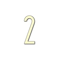 House Number 2 AVENIDA Door Numbers in 3 Sizes (15, 20, 25cm / 5.9, 7.8, 9.8in) Modern Floating Visible House Number Acrylic incl. Fixings, Colour:Ivory, Size:15cm / 5.9'' / 150mm