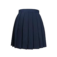 Women Mini Skirts Women Solid/Stripe Pleated Student Skirt