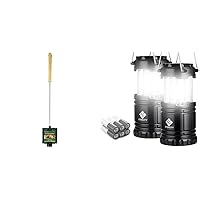 Coghlan's Cast Iron Camp Cooker & Etekcity Camping Lantern Battery Powered LED for Power Outages, Emergency Light for Hurricane Supplies Survival Kits, 2 Pack