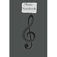Music Notebook - Wide Staff: Music Writing Notebook For Kids | Blank Sheet Music Notebook | Wide Staff Blank Manuscript Paper | 6 Staves Per Page | ... | Staff Paper Notebook | 6