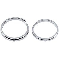 2PCS Anime JJK Yuta Rika Silver Finger Ring Lovers Couple Ring Jewelry Adjustable Cosplay Merch Gift