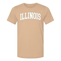 Wild Bobby State of Illinois College Style Fashion T-Shirt