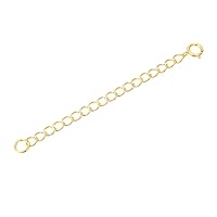 1pc Adabele Authentic Gold Plated Sterling Silver Jewelry Making Curb Chain Extender Removable Adjustable 2 inch Extension for Necklace Anklet Bracelet SS279-2