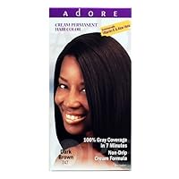 Adore Cream Permanent Hair Color 747 Dark Brown enriched with Vitamin E & Aloe Vera 1 application