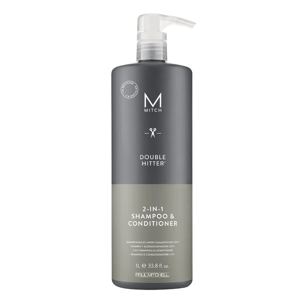 Paul Mitchell MITCH Double Hitter 2-in-1 Shampoo & Conditioner for Men, For All Hair Types