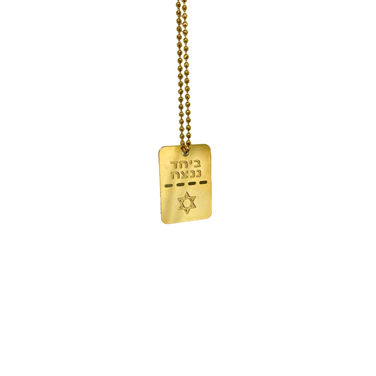 18K Gold Plated Bring Them Home Now Two Sides Tag Handmade Necklace Jewelry Women Men Unisex Chain Israel military necklace Stand with the kidnapped kids and people of Israel Support Israel I Stand