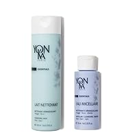 Yonka Cleansing Milk, Gentle Facial Cleanser & Makeup Remover with Eau Micellaire Micellar Water and Cleansing Makeup Remover, Luxury French Skincare, Paraben-Free