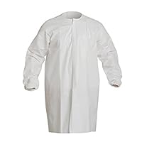 DuPont ProClean Microporous Film Frock with Snap Closure, White, Small, 30-Pack