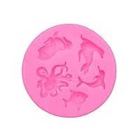 Silicone Ocean Animal Cake Mold Chocolate Decorative Mold Octopus Dolphins Fish Modeling Fondant Cake Mould