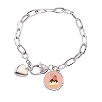 Strawberry Chocolate Sweet Ice Heart Chain Bracelet Jewelry Charm Fashion