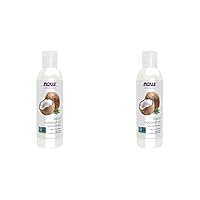 NOW Solutions, Liquid Coconut Oil, Light and Nourishing, Promotes Healthy-Looking Skin and Hair, 4-Ounce (Pack of 2)