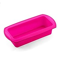 2 pieces - amphora bread mold, square toast, silicone non-stick, dual- color baking pan mold does not deform（pink-27*14*6cm）