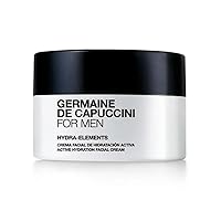 Germaine de Capuccini | FOR MEN - Hydra Elements Moisturizer - Moisturizer face cream for men - Formulated for men’ skin, often aggravated by shaving - Active Hydration Facial Cream - 1.7 oz
