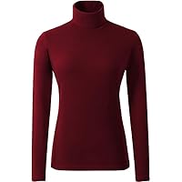 Ladies Polo Roll Neck Tops Long Sleeve Turtle Neck Plain Jumpers for Women T-Shirts Plus Size