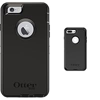 OtterBox Defender iPhone 6/6s Case - Retail Packaging - Black and Defender Series Case for iPhone 8 Plus & iPhone 7 Plus (ONLY) - Frustration Free Packaging - Black