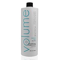 KERAGEN - Volumizing Conditioner for Fine Hair with Keratin and Collagen, Sulfate Free 32 Oz - Add Thickness, Hydrates and Enhances Hair Volume, with Panthenol, Vitamins, and Jojoba Oil