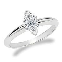 1.50 Carat Laser Inscribed IGI Certified Marquise Cut Lab Grown Diamond 14K White Gold, Yellow Gold, Platinum Classic Solitaire Engagement Ring (F Color, VS1-VS2 Clarity)