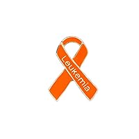 Leukemia Awareness Wholesale Pack Pins - Orange Ribbon Pins for Leukemia Awareness- Perfect for Support Groups, Events, Gift-Giving and Fundraising - 1 Pin