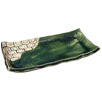Japanese Ceramics Pottery Kiln Oibe, 8 Inch Rectangular Plate
