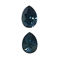 0.32 Cts of 3.5x5x2.8 mm VS1 Pear Cut Teal Blue Diamond (1 pc) Loose Color Diamond